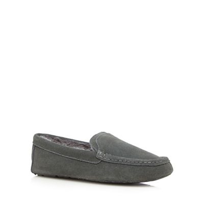 Hammond & Co. by Patrick Grant Grey suede moccasin slippers